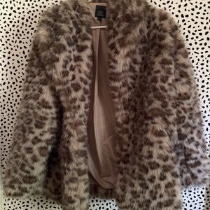 Wild Fable Brown Tan Teddy Jacket Cozy Faux Fur